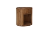 Picture of RILMOND Reclaimed Pine Wood Oval Nightstand with Open Shelf