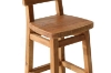 Picture of COMER Reclaimed Pine Wood Bar Chair with Footrest
