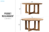Picture of LUMBER Reclaimed Pine Wood Round Dining Table - D47" 