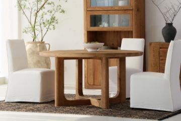 Picture of LUMBER D47"/D59" Reclaimed Pine Wood Round Dining Table 