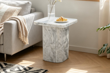 Picture of KINSEY Marble Stone Side Table 