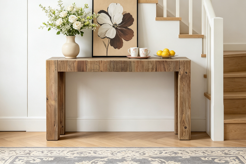 Picture of TRAVER 100% Reclaimed Pine Wood Console Table (46" x 30.7")