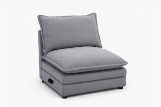 Picture of MELLOW Modular Sectional Sofa Range (Grey) - Armless Chair