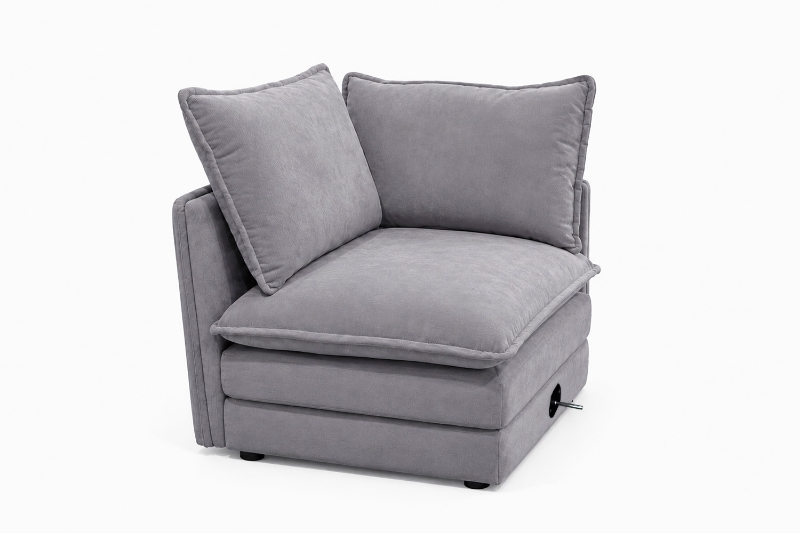 Picture of MELLOW Modular Sectional Sofa Range (Grey) - Left Facing Armchair