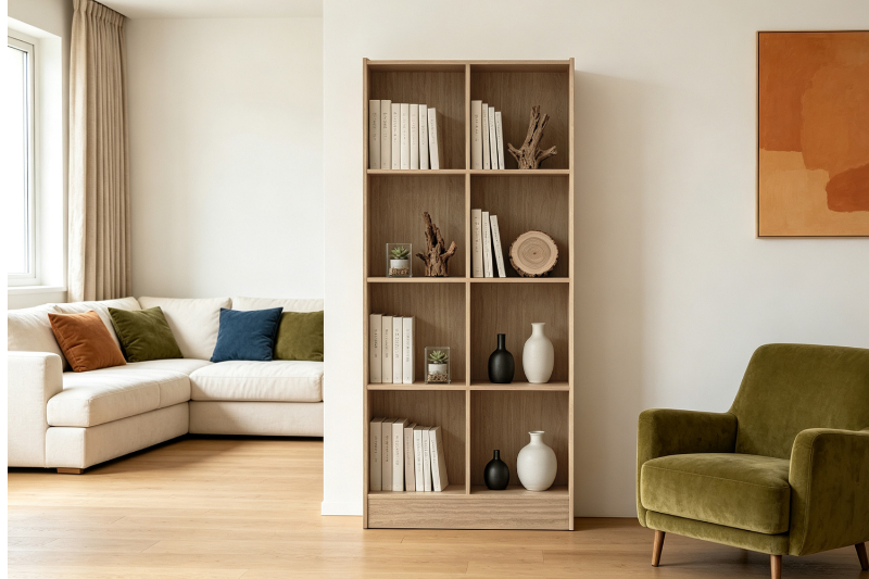Picture of MOOK 71"x31.5" Bookshelf (Light Oak)