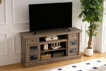 Picture of VANTO TV Stand with Charging Station and LED Lights (Wash Grey)