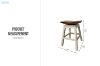 Picture of SANIBEL Solid Teak Wood Bar Stool