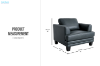 Picture of HUDSON Air Leather Sofa Range - 1 Seater