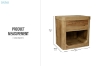 Picture of LUMBER 1-Drawer Reclaimed Pine Wood Nightstand