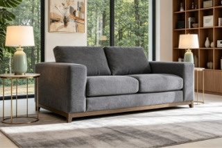 Picture of SIESTA Fabric Sofa Range (Dark Grey) - 2 Seater (Loveseat)