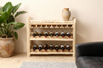Picture of WILDBRANCH Solid Teak Wood Wine Rack 02