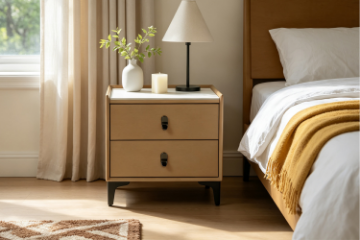Picture of SHELL DREAM 2-Drawer Nightstand (Brown)