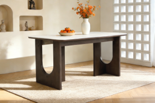 Picture of LORENA Sintered Stone Top Dining Table - 59"