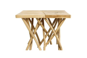 Picture of NATURA Solid Teak Wood Rectangle Side Table