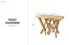 Picture of NATURA Solid Teak Wood Rectangle Side Table