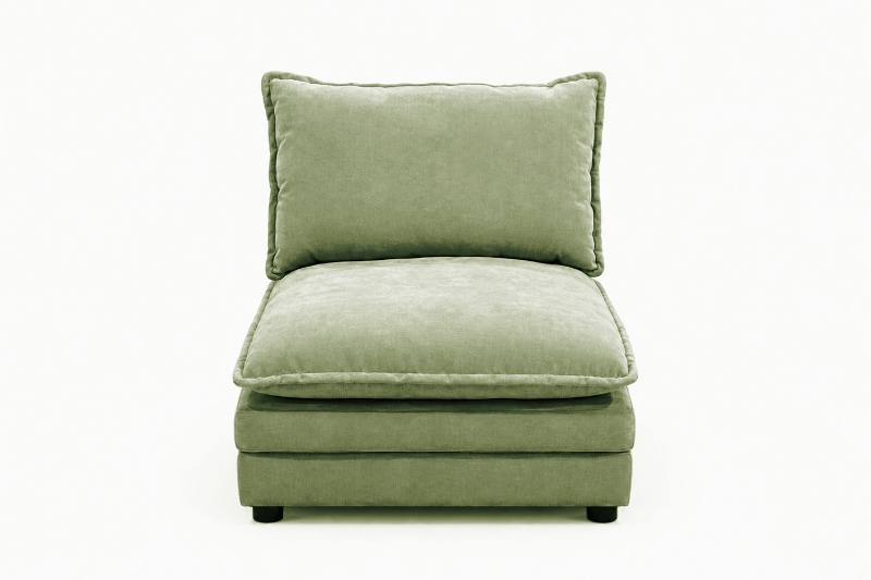 Picture of MELLOW Modular Sectional Sofa Range (Sage Green) - Armless Chair