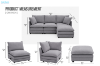 Picture of MELLOW Modular Sectional Sofa Range (Grey)
