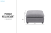 Picture of MELLOW Modular Sectional Sofa Range (Grey) - Ottoman