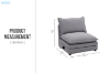 Picture of MELLOW Modular Sectional Sofa Range (Grey) - Armless Chair