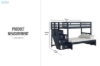 Picture of WILLY Twin-Double Bunk Bed with Storage Staircase (Blue)
