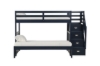 Picture of WILLY Twin-Double Bunk Bed with Storage Staircase (Blue)