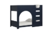 Picture of WESLY Twin-Twin Bunk Bed with Pet‑Friendly Movable Side Cabinet (Blue)