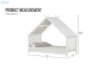 Picture of BLAKE Kids House-Shaped Twin Bed (White Frame with Canvas Canopy)