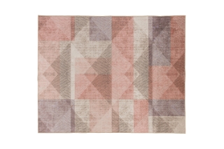 Picture of 398-013 ELEMENT Brilliant Rug (Pink Geometric Print) - 90.5"x63"