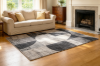 Picture of 398-015 ELEMENT Brilliant Rug (Charcoal Abstract Print) - 90.5"x63"