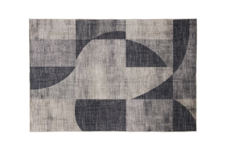 Picture of 398-016 ELEMENT Brilliant Rug (Charcoal Abstract Print) - 118"x94.5"