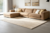 Picture of 398-034 OAKMONT Silky Soft High Pile Shaggy Rug (Oatmeal) - 118"x90.5"