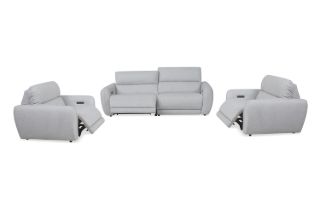 Picture of BENTON Dual Motor Power Recliner Sofa Range - Armchair + Armchair + Sofa Set