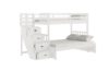 Picture of WILLY Convertible Twin-Twin/Twin-Double Bunk Bed with Storage Staircase (White)