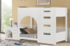 Picture of WESLY Twin-Twin Bunk Bed with Pet‑Friendly Movable Side Cabinet (White)