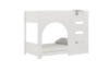 Picture of WESLY Twin-Twin Bunk Bed with Pet‑Friendly Movable Side Cabinet (White)