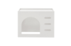 Picture of WESLY Twin-Twin Bunk Bed with Pet‑Friendly Movable Side Cabinet (White)