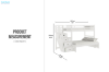 Picture of WILLY Twin-Double Bunk Bed with Storage Staircase (White)