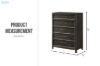 Picture of MONTEREY Genuine Mindi Wood Veneer 5-Drawer Chest