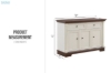 Picture of VANTO 3-Door 2-Drawer Buffet/Storage Cabinet with Charging Station