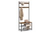 Picture of PIVOT Hall Tree with Shoe Bench, Coat Rack & Shelves (27.5"x13"x69")