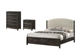 Picture of MONTEREY Genuine Mindi Wood Veneer Bedroom Combo Set - 3PC Eastern King Size