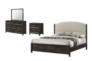 Picture of MONTEREY Genuine Mindi Wood Veneer Bedroom Combo Set - 4PC Eastern King Size