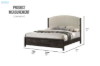Picture of MONTEREY Genuine Mindi Wood Veneer Bed Frame in Queen/Eastern King Size