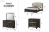 Picture of MONTEREY Genuine Mindi Wood Veneer Bedroom Combo Set - 4PC Queen Size