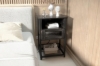 Picture of LATCH 1-Flip Door 2-Shelf Side Table with Dual Power Outlets & USB Ports