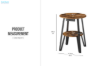 Picture of NOVIS 2-Tier Round Side Table with Dual Power Outlets & USB Ports