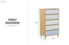 Picture of RENO 5-Drawer Chest (Solid Wood Legs)