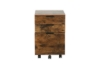 Picture of LUKAN 3-Drawer Mobile File Cabinet (Rustic Brown)
