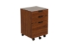 Picture of LUKAN 3-Drawer Mobile File Cabinet with Wheels (Walnut)