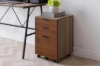 Picture of LUKAN 3-Drawer Mobile File Cabinet with Wheels (Oak&Walnut)